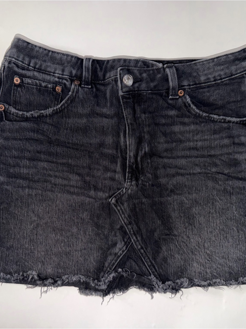 American Eagle Outfitters Black Denim Mini Skirt
